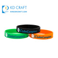 Wholesale no minimum order custom logo color filled rubber bracelet debossed silicone wristband